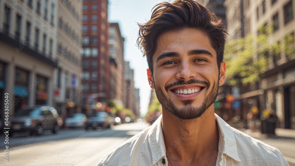 Chin Definition With Warm Smiling Young Man Chin Definition With Warm Smiling Young Man