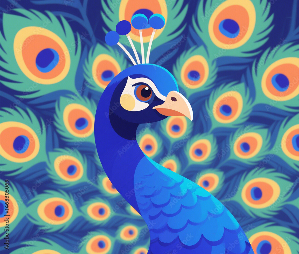 Fototapeta premium peacock with feathers
