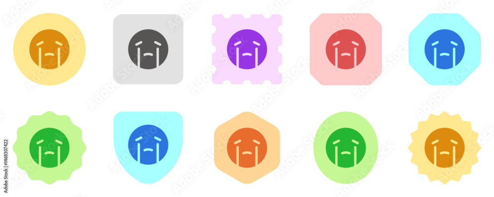 Editable sad, teary, crying face vector icon. Part of a big icon set family. Perfect for web and app interfaces, presentations, infographics, etc