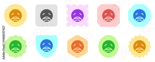 Editable weary, tired face vector icon. Part of a big icon set family. Perfect for web and app interfaces, presentations, infographics, etc