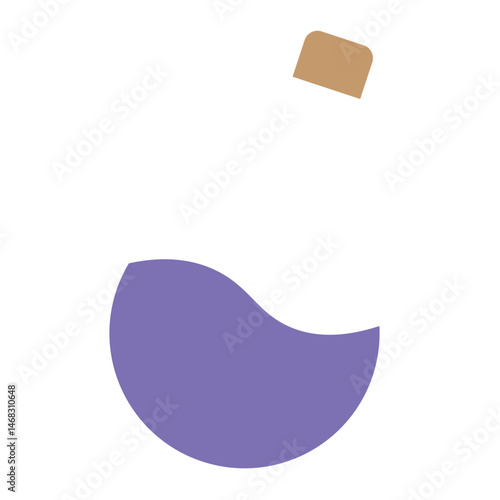Purple potion bottle icon. Vector