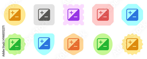 Editable photo exposure, plus and minus vector icon. Part of a big icon set family. Perfect for web and app interfaces, presentations, infographics, etc