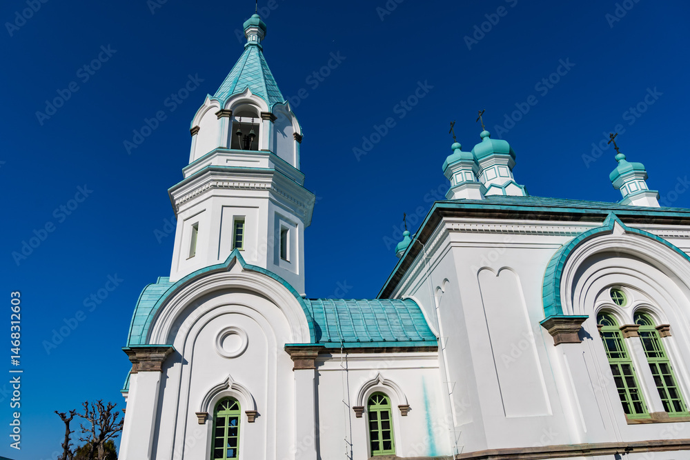 Fototapeta premium 快晴の函館ハリストス正教会
