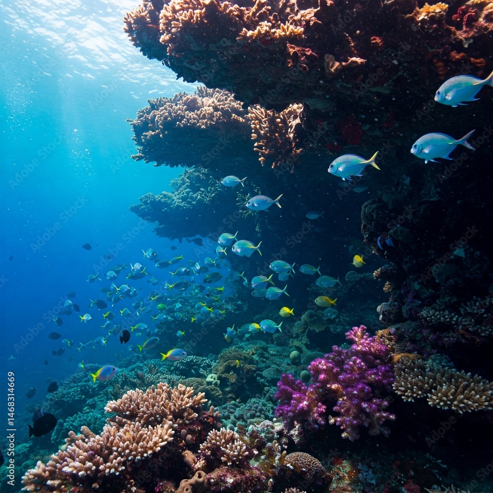 Naklejka premium Fundo do mar