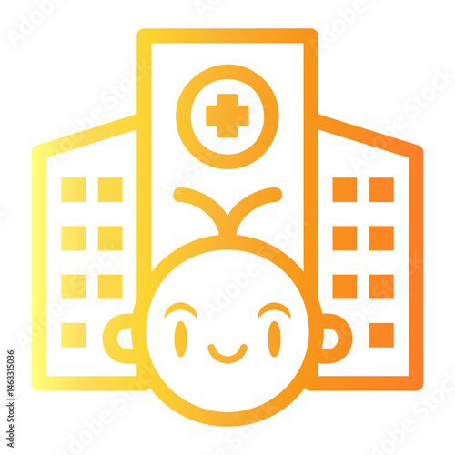 hospital Line Gradient Icon