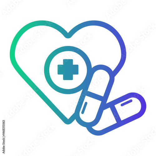 no healthcare Line Gradient Icon