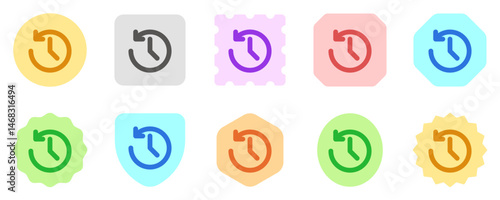 Editable vector history, turn back time icon. Part of a big icon set family. Perfect for web and app interfaces, presentations, infographics, etc