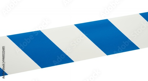 Free Download Diagonal Blue and White Striped Barrier Tape Isolated on White Background Emphasizing Restriction and Caution - GFXLoad