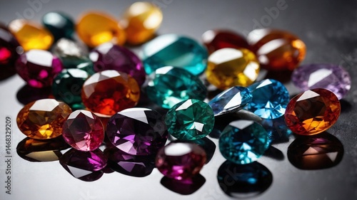 A dazzling assortment of colorful gemstones and jewels.