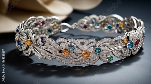 Exquisite Diamond and Gemstone Bracelet