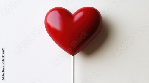 Red heart on a stick