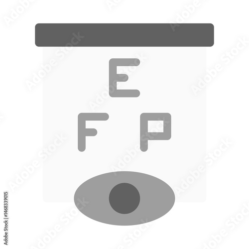 eye examination. This is a vector single icon with a flat style. Suitable for any purpose, such as website design, mobile app design, logo design, pattern design, etc.