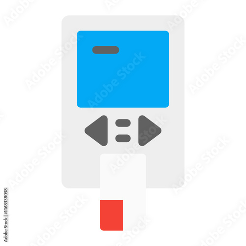 diabetes test. This is a vector single icon with a flat style. Suitable for any purpose, such as website design, mobile app design, logo design, pattern design, etc.