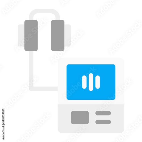 hearing test. This is a vector single icon with a flat style. Suitable for any purpose, such as website design, mobile app design, logo design, pattern design, etc.