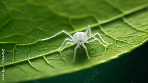 Spider Mite on Citrus Leaf Panorama
