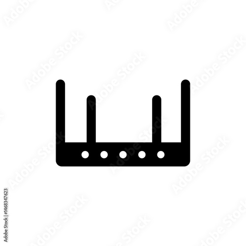 Modern wireless router design featuring a sleek structure and multiple antennas for enhanced connectivity in a home environment
