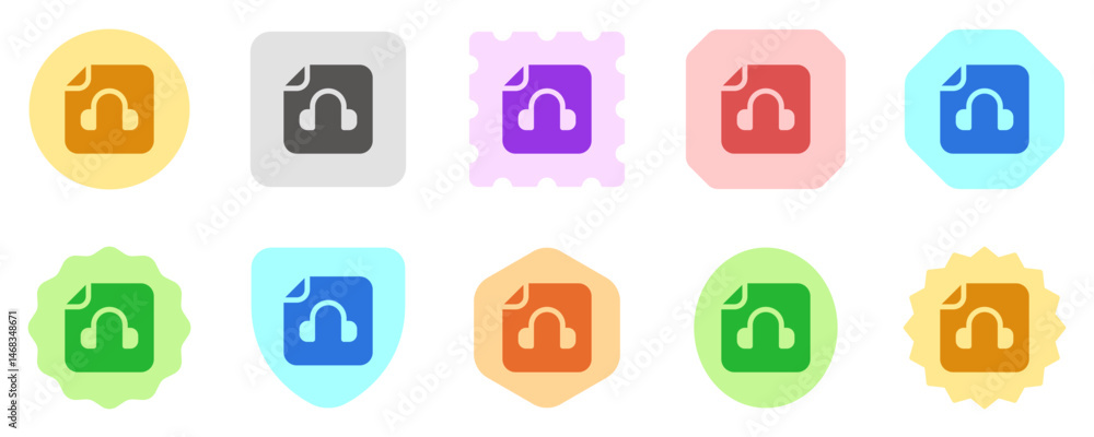 Editable vector audio recording file icon. Part of a big icon set family. Perfect for web and app interfaces, presentations, infographics, etc Editable vector audio recording file icon. Part of a big icon set family. Perfect for web and app interfaces, presentations, infographics, etc