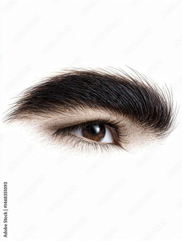 Fototapeta premium Eye Brow Hair Macro Beauty Skin Closeup Emotive Expression Feminine Masculine Nature Elegance Human Abstract Photography Style Shadows Lighting Textures Portraits Realism Surrealism Narrative
