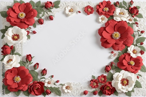 Wallpaper Mural red and white color paper Torontodigital.ca