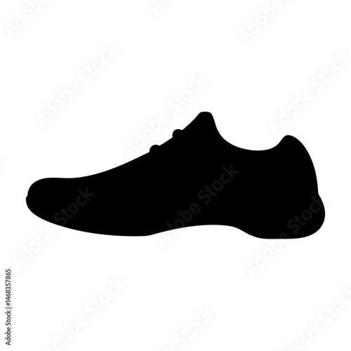 Silhouette of a sports shoe for running training and active lifestyle