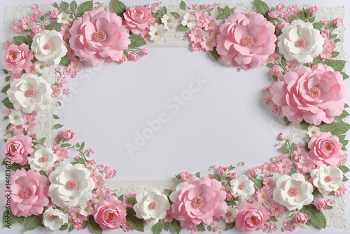 Wallpaper Mural pink and white color paper Torontodigital.ca