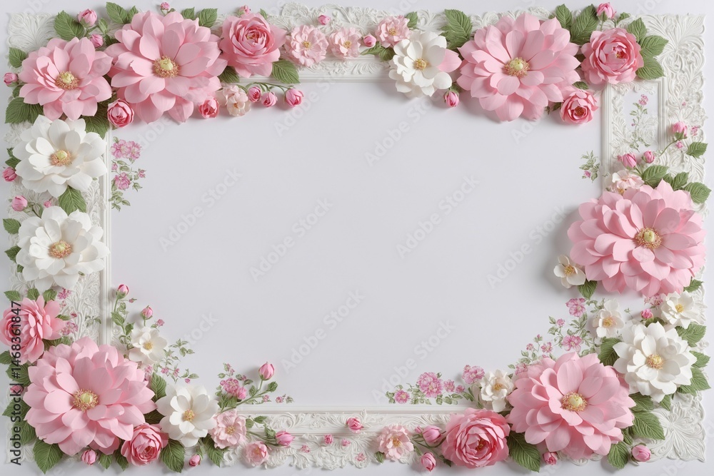 Obraz premium pink and white color paper