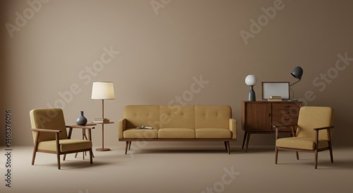 Beige living room scene