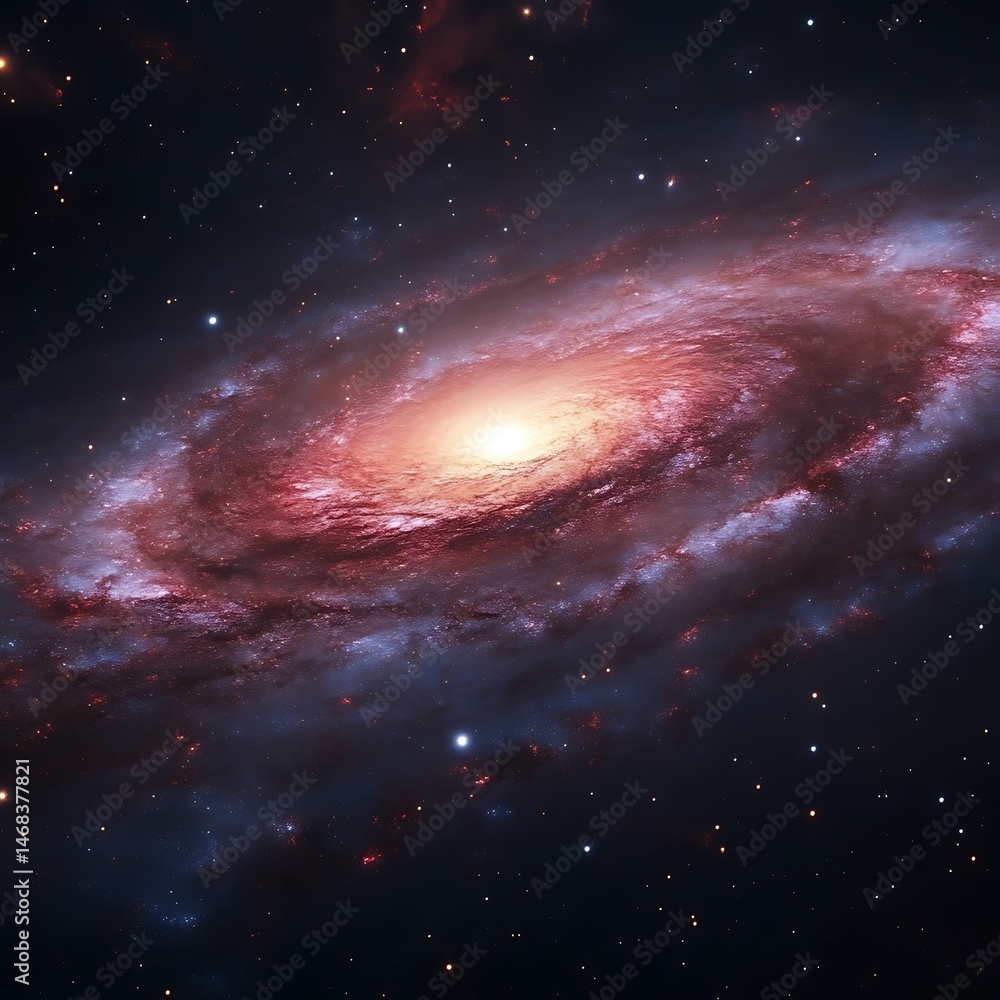 Fototapeta premium Spiral galaxy in deep space (2)