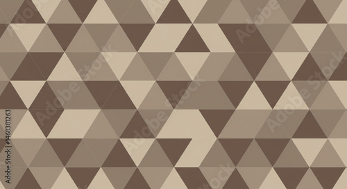 Symmetrical Beige Brown Interlocking Triangles Retro Vector Seamless Art
