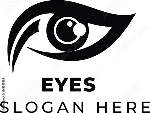 Hyper-Realistic Eyeball Vector with Fresh Green and Pure Black Iris on Clean White Background