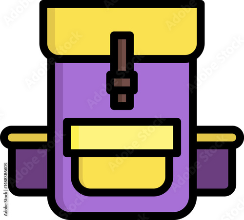 backpack illustration on a white background   