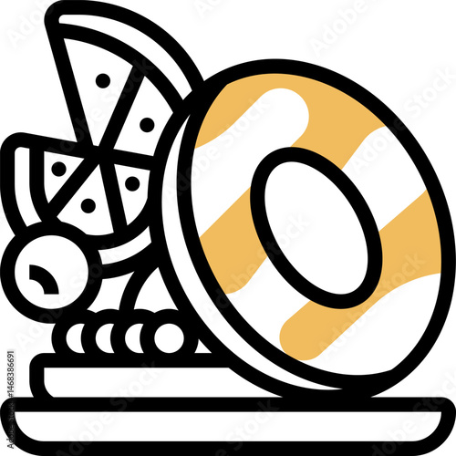 bagel illustration on a white background   