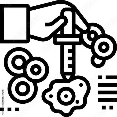 bioengineering illustration on a white background    