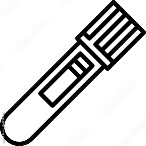 blood tube illustration on a white background     