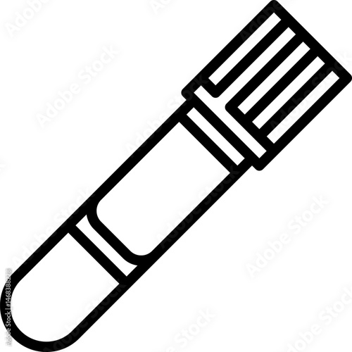 blood tube illustration on a white background     
