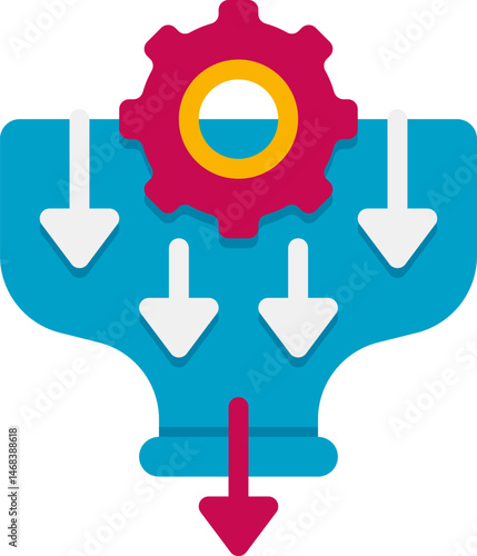 bottleneck illustration on a white background    