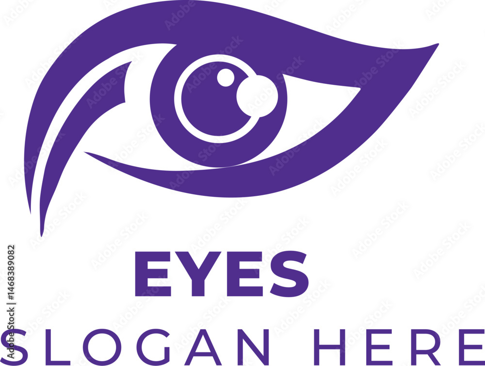Obraz premium Hyper-Realistic Eyeball Vector with Deep Violet-Blue Iris on Clean White Background