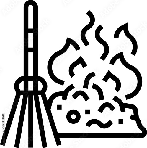 broom illustration on a white background    