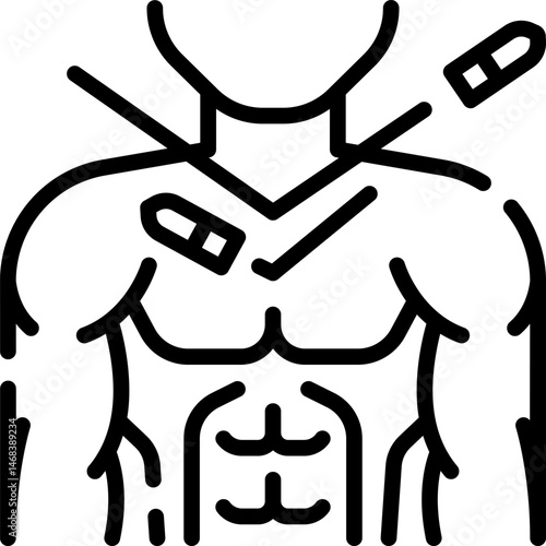 bulletproof illustration on a white background     