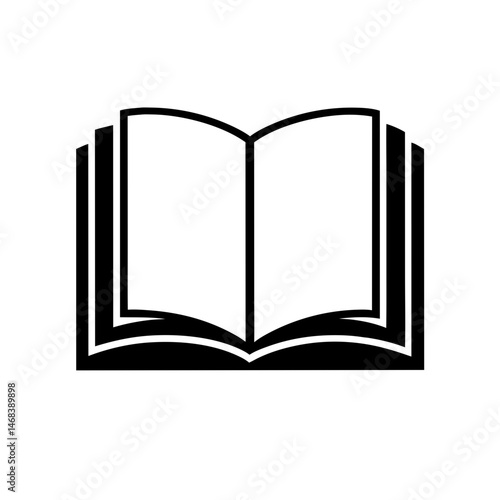 Open book icon illustration transparent graphic suitable for education and reading