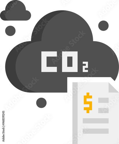 carbon dioxide illustration on a white background    