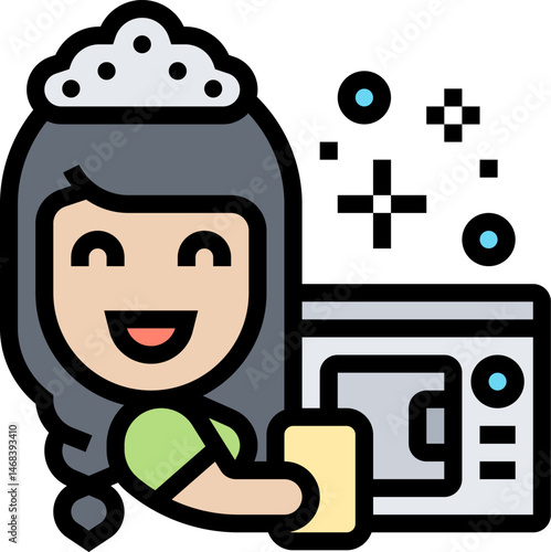 cleaning illustration on a white background     