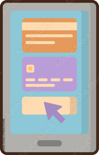 contactless (3) illustration on a white background     