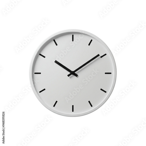 wall clock isolated on white