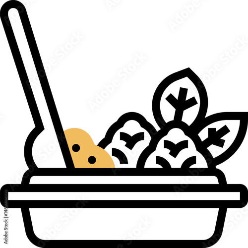 creme brulee illustration on a white background     