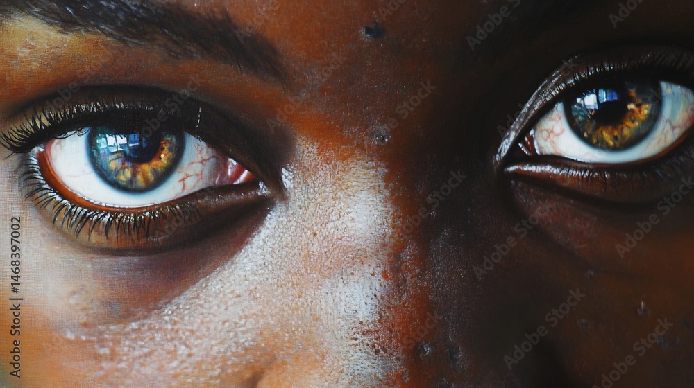 Intense Gaze: A Hyperrealistic Portrait of Eyes Intense Gaze: A Hyperrealistic Portrait of Eyes