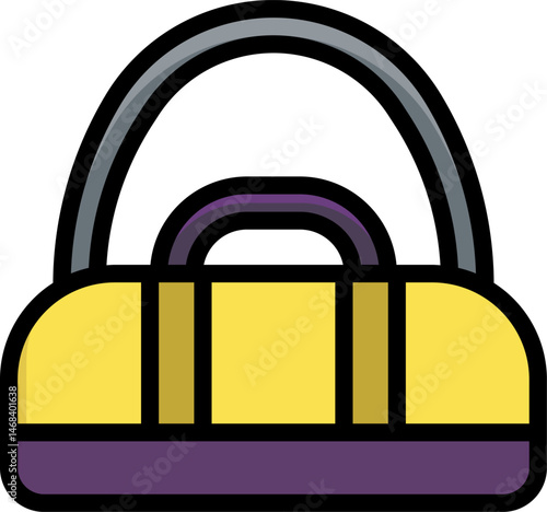 duffle bag illustration on a white background    