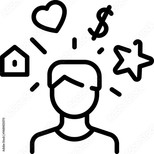 expectation illustration on a white background    