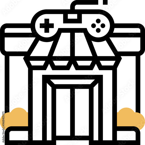 game center illustration on a white background    