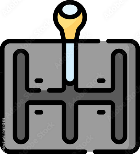 gearshift illustration on a white background     